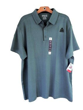Reebok Men Short Sleeve Polo Shirt Moisture Wicking Sagebrush Green 2XL